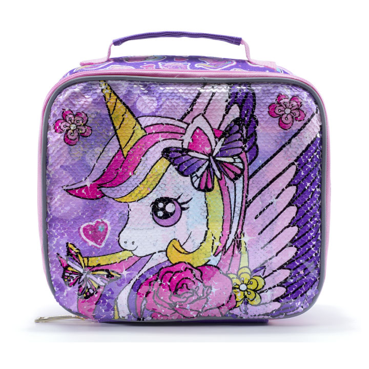 BLING%20BABIES%20Children's%20tote,%20lunch%20bag,%20double%20sided%20unicorn%20sequin%20design,%20pink%20and%20purple,%20suitable%20for%20carrying%20food%20-%20Image%207