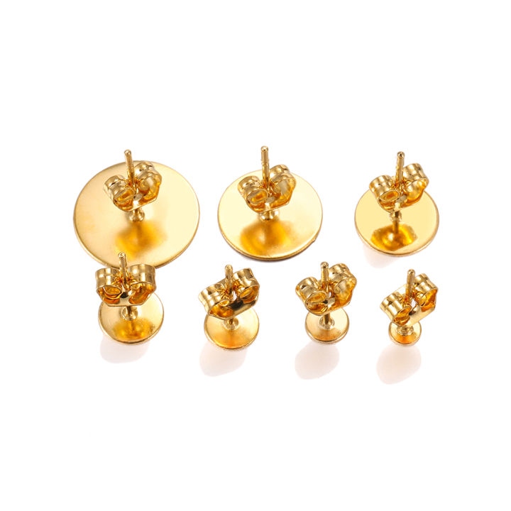 20/100pcs%203-12mm%20Stainless%20Steel%20Blank%20Post%20Earring%20Studs%20Base%20Pins%20With%20Earring%20Plug%20Findings%20Ear%20Back%20For%20DIY%20Jewelry%20Making%20-%20Image%203