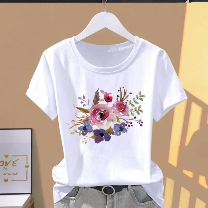 Women%20Print%20Floral%20Sports%20Fashion%20Casual%20Explosive%20Short%20Sleeve%20T-shirt%20Graphic%20Tshirts%20%20Women%20Clothes%20%20Oversized%20T%20Shirt%20-%20Image%206