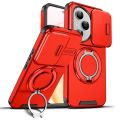 Slide Camera Cover Case for Honor 400 Pro, 400 Lite, 400, Magnetic Rotate Ring Holder Heavy Duty TPU+PC Shockproof Drop Protect Phone Case. 