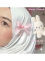 Cute Fairy Doll Style Bow Flower Hijab Pin for Girls, 1 Piece. 