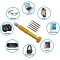 Watch Repair Screwdriver Handle 5 in 1 Alloy Magnetic Disassemble Open Repair Screwdriver Tool Set for Cell Phones Eletronic Dev. 