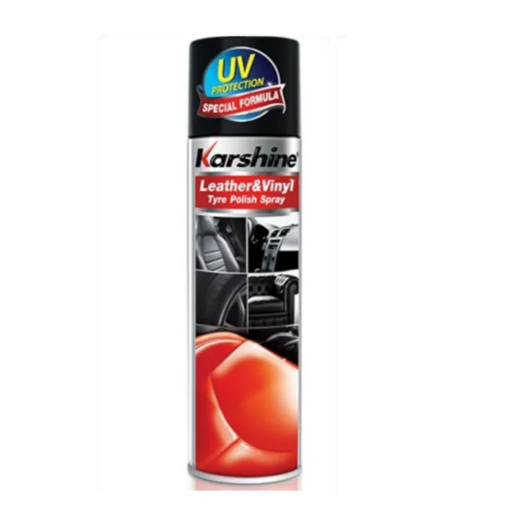 Karshine Leather and venyl tyre polish spray