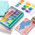 HIMI Twin Cup Jelly Gouache Paint Set, 48 Colors 12g, Jelly Cup Design, Non Toxic Paint for Canvas and Paper, Art Supplies for Professionals.