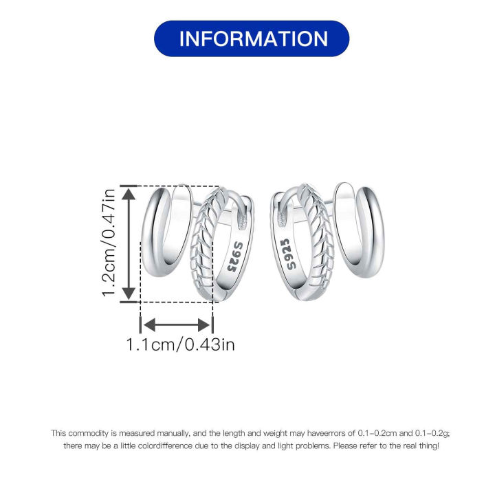 Real%20925%20Sterling%20Silver%20Serpentine%20Double%20Loop%20Earrings%20Jewelry%20Hoop%20Earrings%20For%20Women%20Jewelry%20Fine%20Birthday%20Party%20Gifts%20-%20Image%206