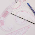 11Pcs Multifunctional French Curve Ruler Soft Plastic Patchwork Ruler Measure Dressmaking Drawing Template Craft Sewing Tools. 