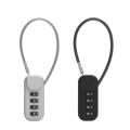 Portable Zinc Alloy 4 Digit Password Lock Wire Rope Anti-theft Backpack Zipper Lock Padlock Luggage Combination Lock Travel.