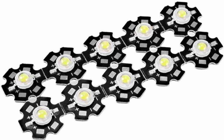5pcs 20mm Black PCB Plate White 3 Watt 3.7V Ultra Bright WHITE Color 3W LED SMD Chip 3V 3.7V Metal Plate Heat Sink Aluminum Base 20mm PCB DIY LED Light Bulbs