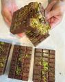 shoklata sweets dubai pistachio kunafa dark chocolate bar 100g. 