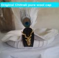 Original Chitrali cap for man handmade with Markhor and feather. 