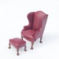 1:12 Scale Dollhouse Miniature Leather Sofa Model - Convertible Single/Double Design with Pedals, Collectible Home Decoration. 