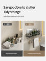 bathroom rack bathroom shelf toilet space aluminum hanging rack bathroom organizer hang on the wall. 