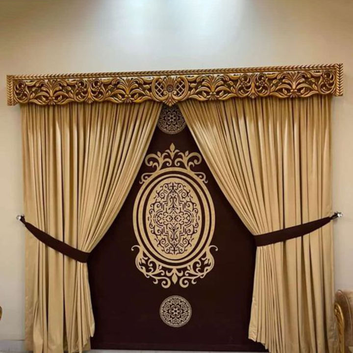 Premium Velvet Curtains and Blind Set - Pack of 5 Curtains - Laser Cut Motif Design - Customised