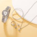 Trendsetter -6pcs Set Watches Set Luxury Rhinestone Women Fashion Elegant Wristwatch Quartz Watch For Girl Ladies Clock Montre Femme- Inventive Choice.