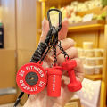 Detachable Barbell Plates Keychain Water Cups INS Simulation Dumbbells Keyring Creative Dopamine Fitness Series Pendant. 