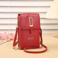 New transparent touchscreen phone bag trend simple crossbody small bag phone women's bag change bag vertical design. 
