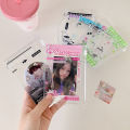 Korean Style Cute Transparent Zipper Card Holder 3 Inch Photo Sleeve Student ID Badge Pendant Storage Pouch Clear Card Case. 