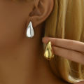 3CM Water Drop Earring for Women Chunky Hollow Smooth Exaggerated Thick Large Jewelry 2023 New Design. 