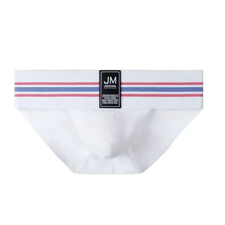 JOCKMAIL%203-inch%20Belt%20Men's%20Underwear%20Briefs%20Low%20Waist%20High%20Fork%20Triangle%20Pants%20Anti%20Wear%20Legs%20Showing%20%20Breathable%20blended%20towel%20-%20Image%205