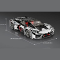 Supercar Racing Model Building Blocks Set DIY Mechanical Hypercar Bricks Kit Educational STEM Toy for Collection.