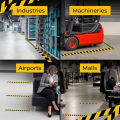 48mm x 15M Black & Yellow Hazard Warning Safety Stripe Tape Ideal For Hazard Caution Warning Social Distance Warehouse Gym Floor. 