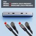 For Tesla New Model Y 2025 Launch Juniper Central Control Fast Charging TPYE-C USB HUB Model 3 Highland 2024 65W Expansion Dock. 