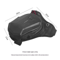 HOMEFISH 1PC Black Motorcycle Leg Bag Waterproof Rider Waist Bag Cycling Bike Crossbody Bag Motorcycle Equipment.