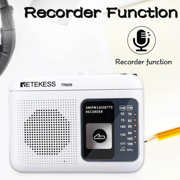 Retekess%20TR606%20White%20Cassette%20Playback%20Radio%20FM/AM%20Portable%20%20Voice%20Recorder%20Support%20Built-in/External%20Microphone%20Recording%20USB%20C%20-%20Image%204