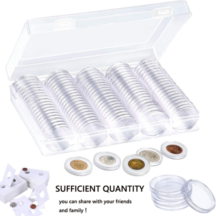 10-100pcs%2021/23/25--45mm%20Coinning%20Capsules%20Storage%20Box%20Clear%20Plastic%20Coinning%20Cases%20Holders%20Protector%20Coinning%20Capsules%20Storage%20-%20Image%202