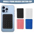 Suction Cup Wall Stand Mat Multifunctional Silicone Leather Square Phone Single-Sided Case Anti-Slip Holder Mount Suction 2023. 