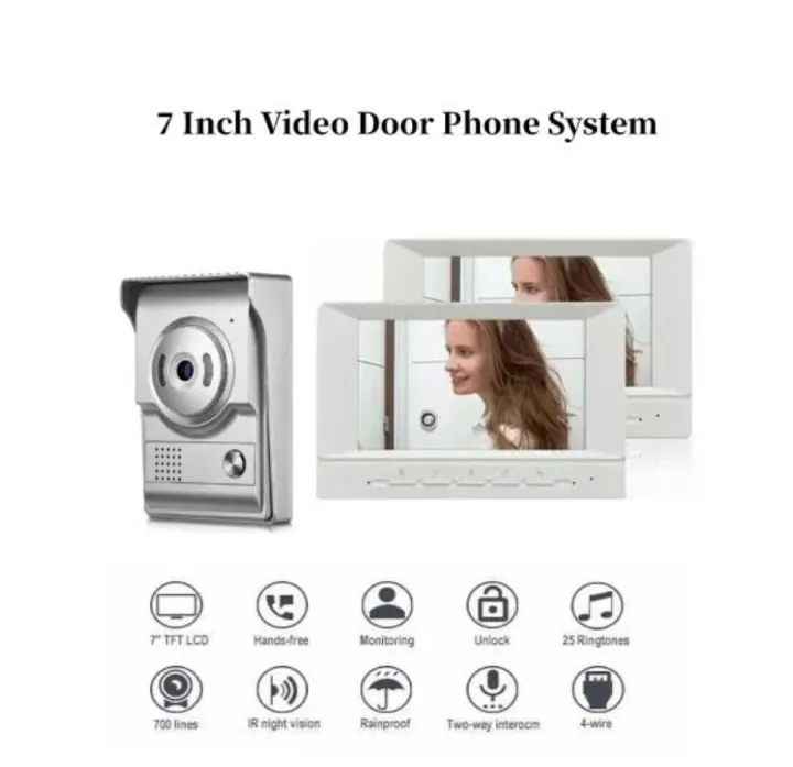 7%20inch%20Video%20Door%20phone%20Video%20Doorbell%20Indoor%20Monitor%20IR-CUT%20Outdoor%20Camera%20Visual%20Intercom%20Two-way%20Audio%20Remote%20Unlock%20Video%20Door%20Phone%20-%20Image%206