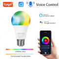 Tuya Smart Life APP Wifi Led Light Bulb AC110V 220V  A19 A21 E27 RGBCW Lamps Works With Alexa  Home Voice Control lightify. 
