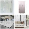 Frosted Window Film Privacy Film for Glass Windows Stripe Patterns Window Frosting Film Self-Adhesive Glass Film for Home Office. 