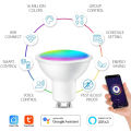 RGB LED Light Bulb 9W GU10 Graffiti WIFI Smart Bluetooth Bedroom Lamp Bulbs Adjustable Light. 