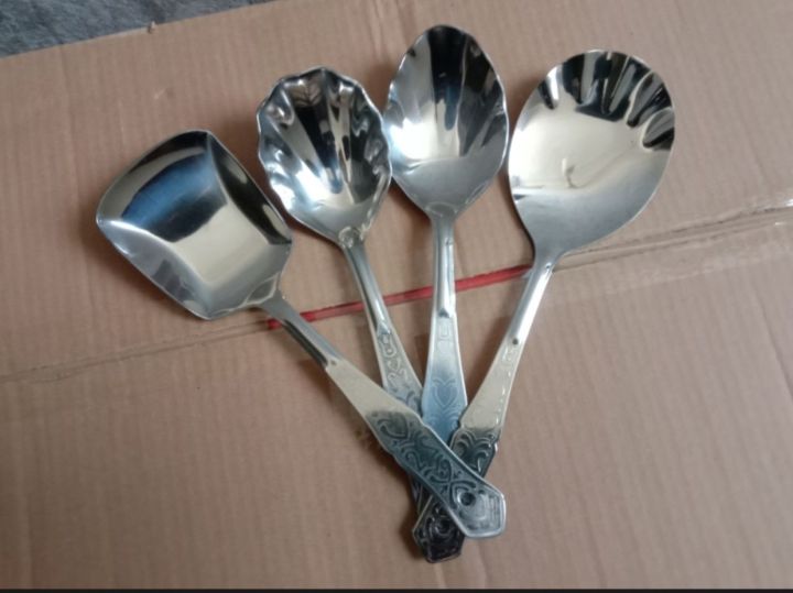 Serving%20Spoon%20Set/Stainless%20Steel%20Spoon%20Set-4%20Pieces%20-%20Serve%20Your%20Meals%20With%20Style%20Using%20This%20Set%20Of%204%20Stainless%20Steel...%20-%20Image%203