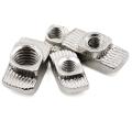 Sliding T Slot Nuts, M6/M8 Half Round T-Nut for 2020 3030 4040 Series Aluminum Extrusion Profile, Carbon Steel Nickel-Plated. 