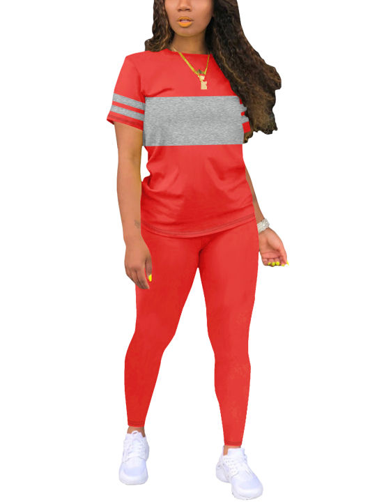 Women's%20Summer%20Casual%20%20Set%20Fashionable%20Comfortable%20Ensemble%20Ladies%20Clothing%20Outfit%20-%20Image%207