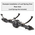 Ultra-Realistic 1/10 CNC Aluminum Straight Axle Set W/ Leaf Spring/Link Mount Kit for RC4WD Gelande II TF2 Tamiya Bruiser BRX01. 