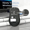 2.4G Bluetooth-compatible Wireless Mouse 500mAh Ergonomic Rechargeable Power Display Office Home Laptop Desktop Computer Mouse. 