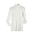 Basic Mock Neck Ribbed Sweaters for Women Cute Sexy Knitted Autumn Winter Warm Fitted Fashion Pullover Sweater. 