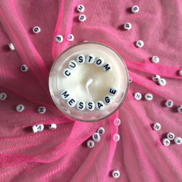 Hidden message candle
