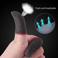 Mobile Gaming Finger Sleeve Anti-Sweat Finger Cover For PUBG Mobile Game Silver Fiber Touchscreen Gamer Thumb Protector 10pcs. 