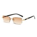 Retro Sunglasses Men Brand Designer Fashion Rimless Sun Glasses Shades Cutting Lens Ladies Frameless Eyeglasses. 