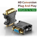 DVI to VGA Adapter DVI-I Male 24+5 pin to VGA Female Adapter Converter 1080P Video Graphics Card Converter For HDTV PC Projector.