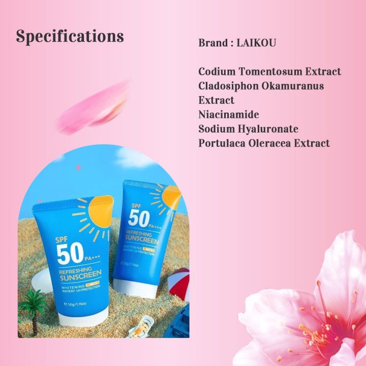 Laikou%20Refreshing%20Sunscreen%20UV%20Protection%20Sunscreen%20SPF50%20PA+++-50gm%20-%20Image%202