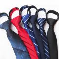Zipper Ties For Men Pre-tied Neck Tie 8cm Top Quality Red Black Navy Blue Pre-tied Neckties Classic Man Zipper Gravatas Wedding. 