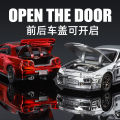 1: 32  War God GTR-R34 sports car model electroplated colorful skyline boy toy car gift Advanced Collection Ornament Car Models. 