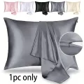 Silky Satin Pillowcase 21 Momme 600 Thread Count for Hair and Skin , Hypoallergenic Breathable Both Sides satins with zipper. 