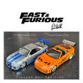 Toyota Supra mk4 Nissan Skyline R34 1/24 Scale Paul Walker Cars Fast & Furious. 