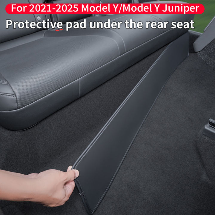 for Tesla Model Y Juniper Seat Kick Pad Cover, Interior Strip Corner Guard Accessories 16/2000  Anti-kick pad under the rear sea